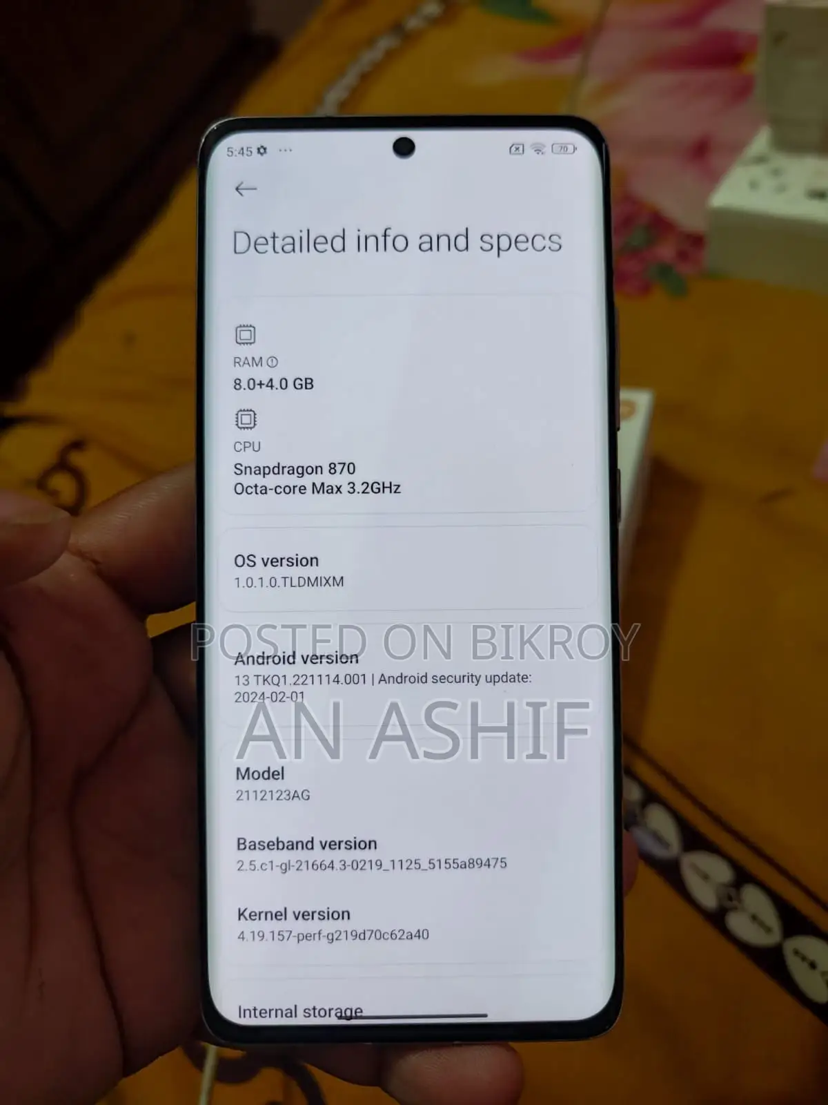শাওমি ১২এক্স ১২৮ জিবি পার্পল