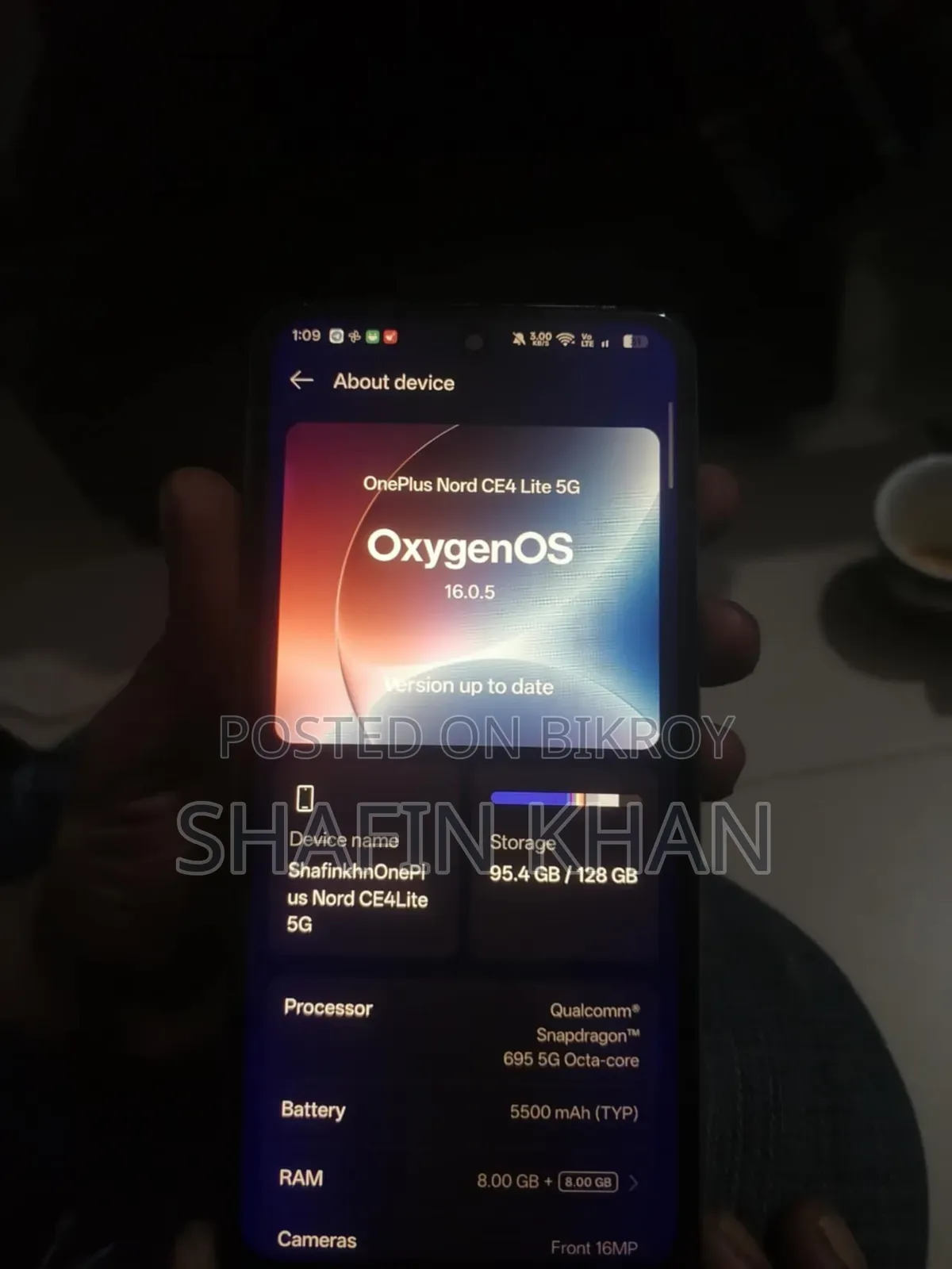 ওয়ানপ্লাস নর্ড সিই৪ লাইট ২৫৬ জিবি সিলভার