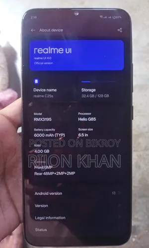 Realme C25s 128 GB Black