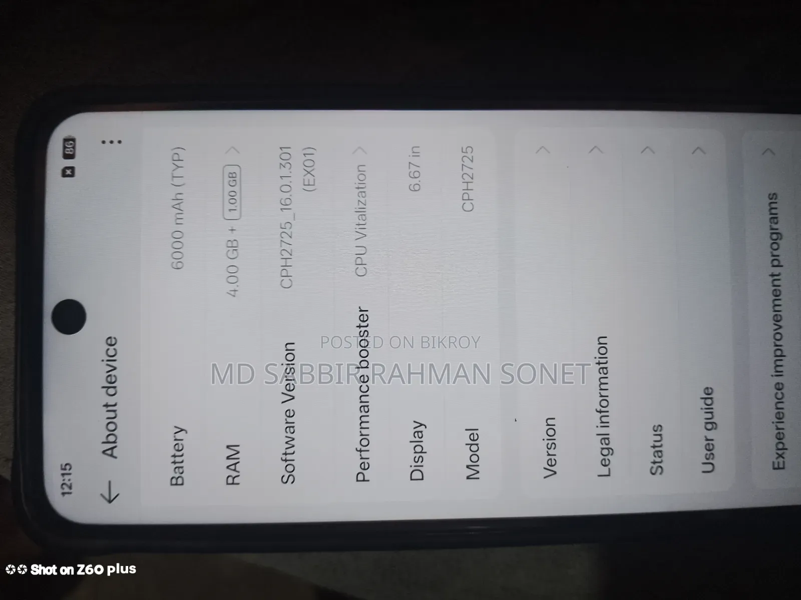 Oppo A5X 128 GB Black