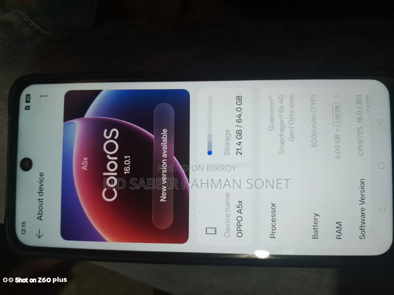 Oppo A5X 128 GB Black