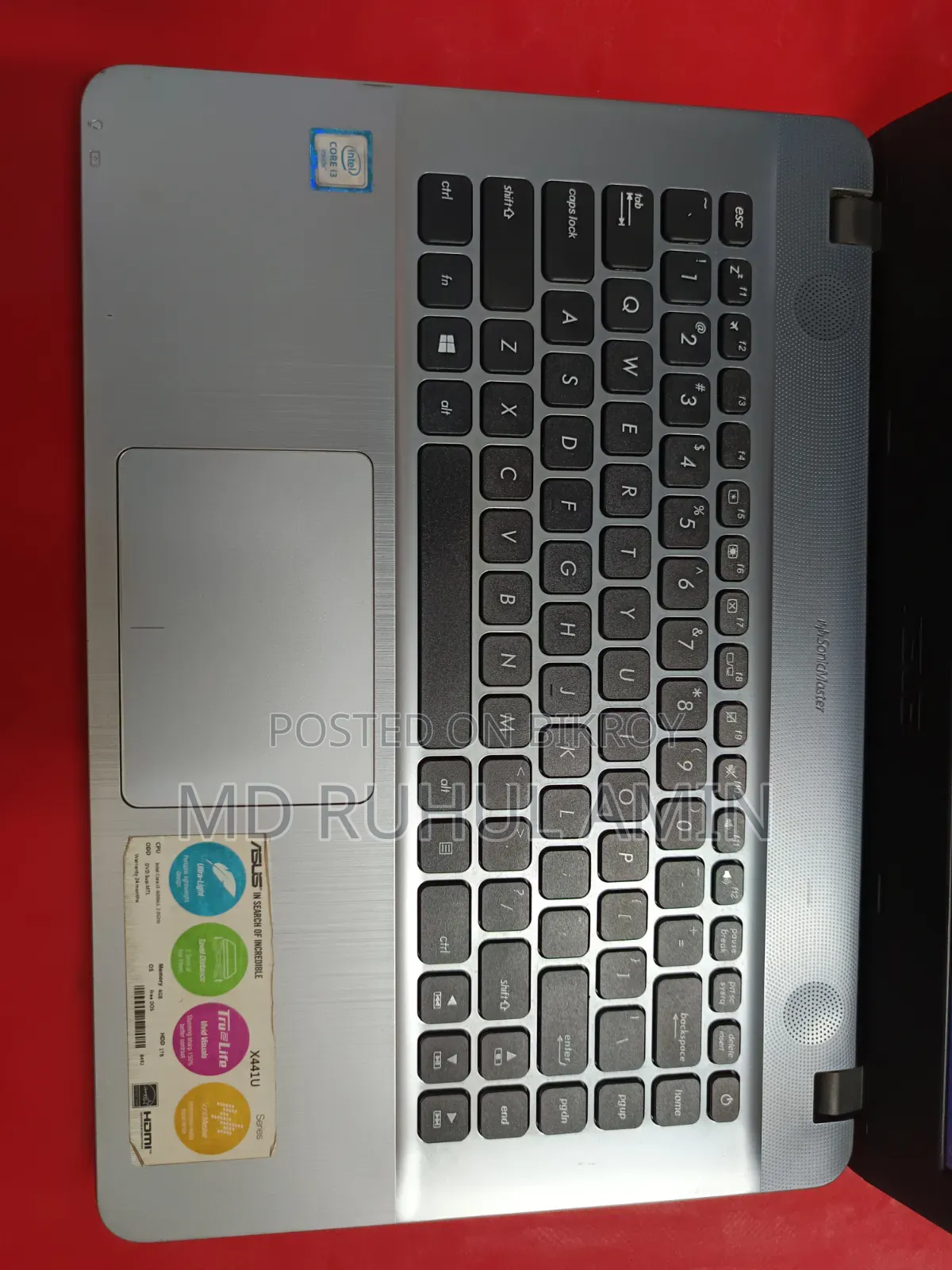 Laptop Asus 4GB Intel Core i3 HDD 1TB