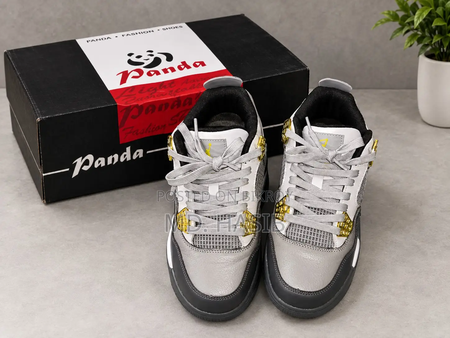 Panda Jordan 4 Sneakers | Used for only 1 hour | Size 42