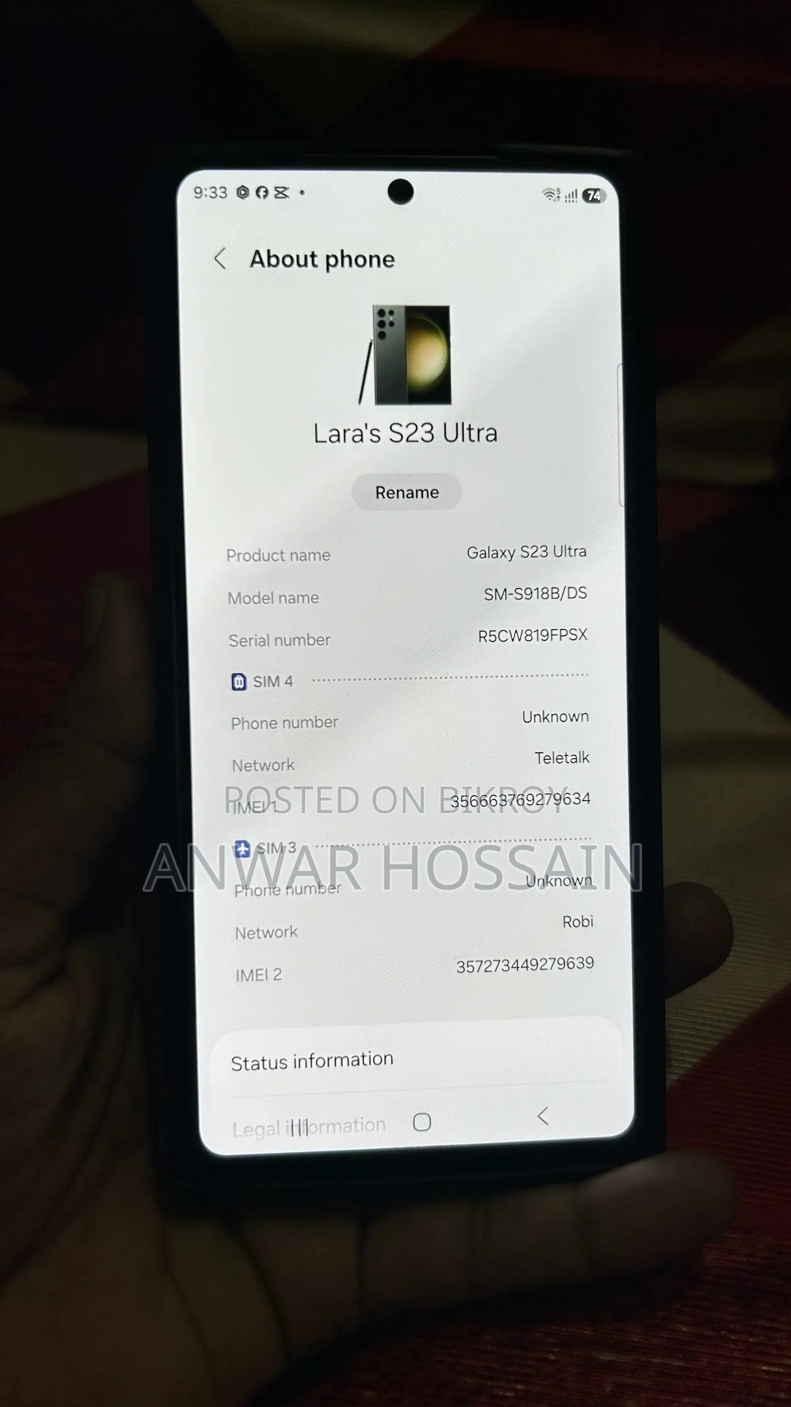 Samsung Galaxy S23 Ultra 256 GB Gray