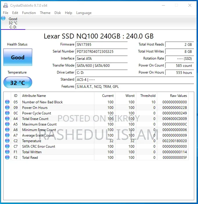 Sata SSD Lexar Nq100- 240gb