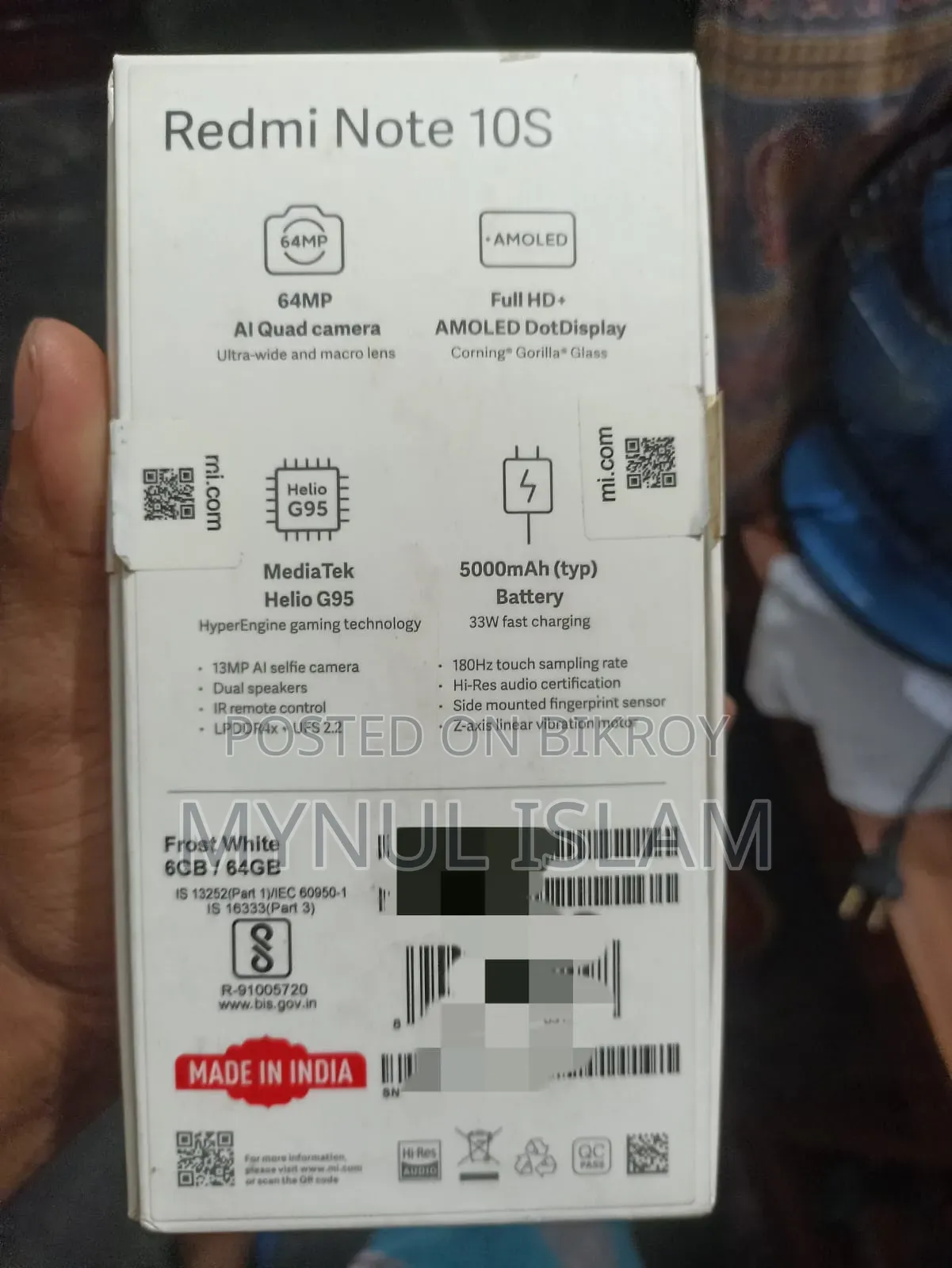 Xiaomi Redmi Note 10S 64 GB White