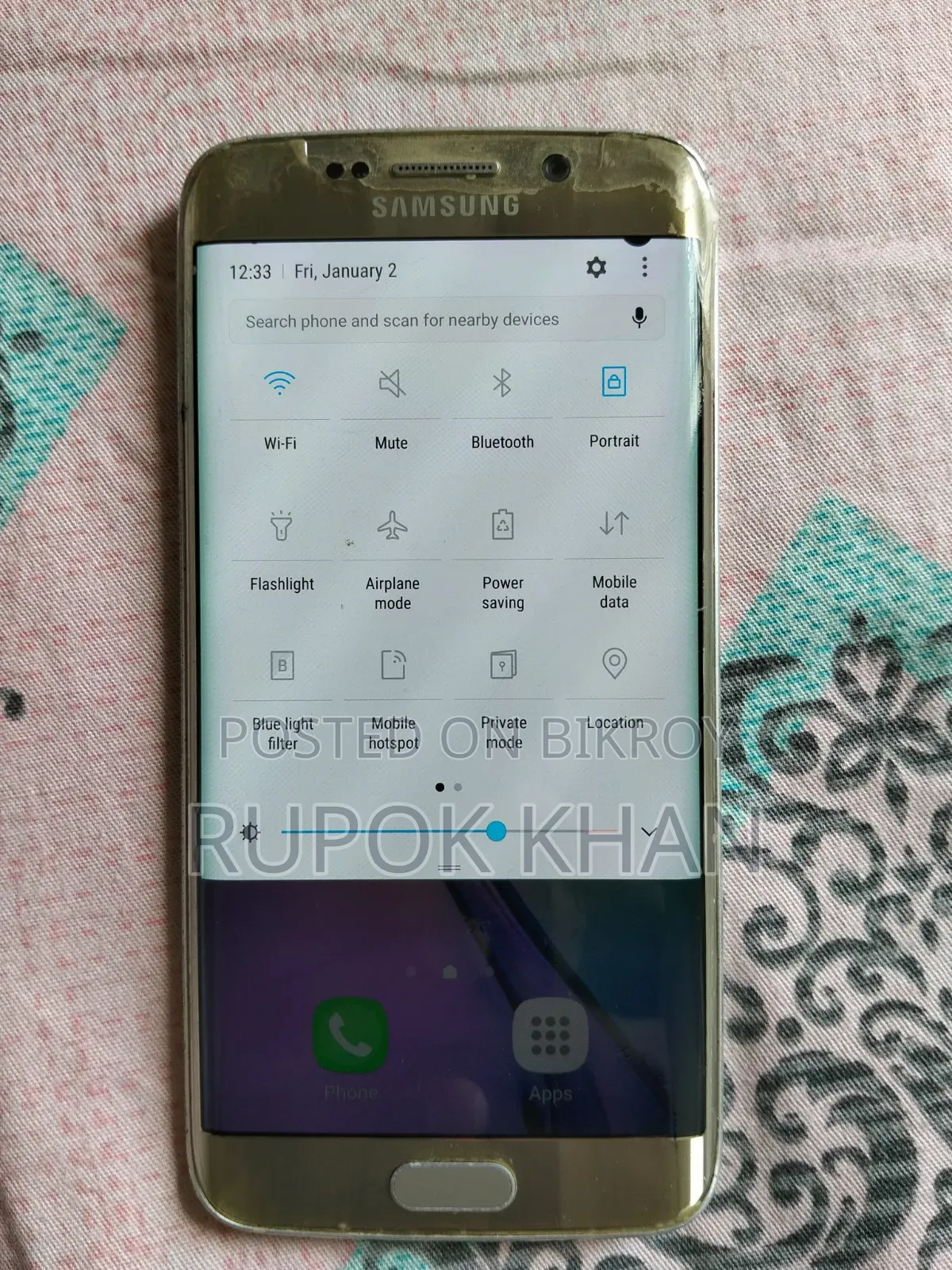স্যামসাং গ্যালাক্সি এস৬ এজ ৩২ জিবি গোল্ড