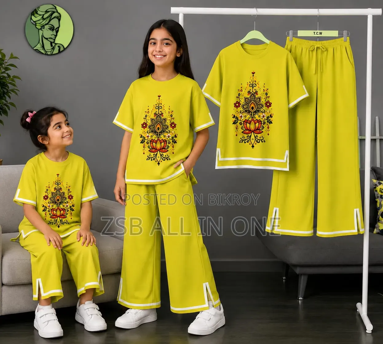 Kids Puja Tshirt and Pant Set