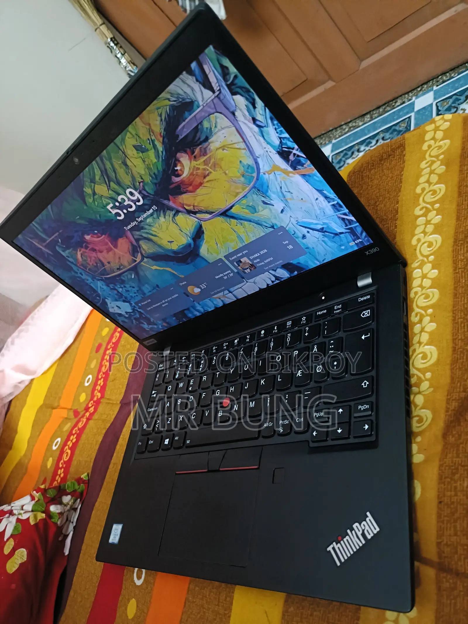 ল্যাপটপ লেনোভো থিংকপ্যাড এক্স৩৯০ ১৬জিবি ইন্টেল কোর আই৫ এসএসএইচডি+এসএসডি ২৫৬জিবি