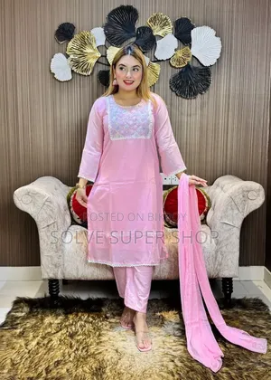 প্রিমিয়াম জর্জেট কারচুপি ওয়ার্ক ফোর পিস