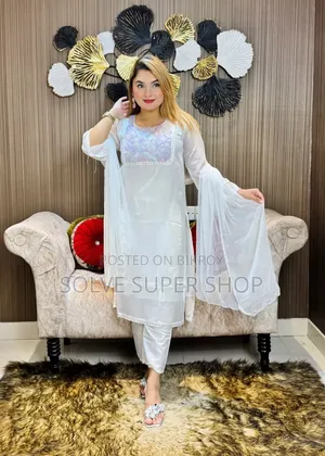প্রিমিয়াম জর্জেট কারচুপি ওয়ার্ক ফোর পিস