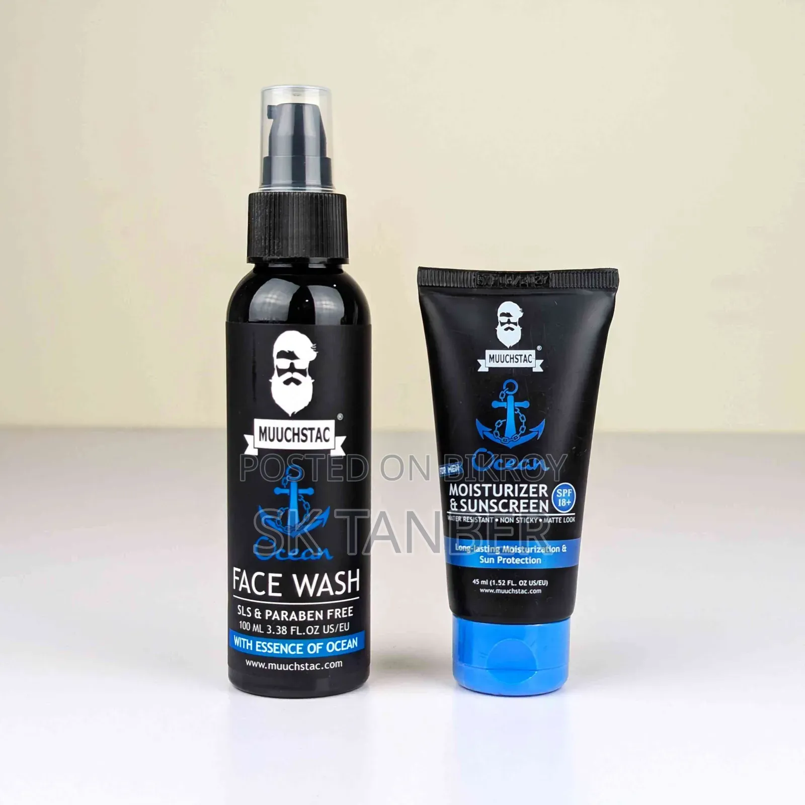 Muuchstac Ocean Face Wash + Moisturizer Sunscreen (Combo Pack)