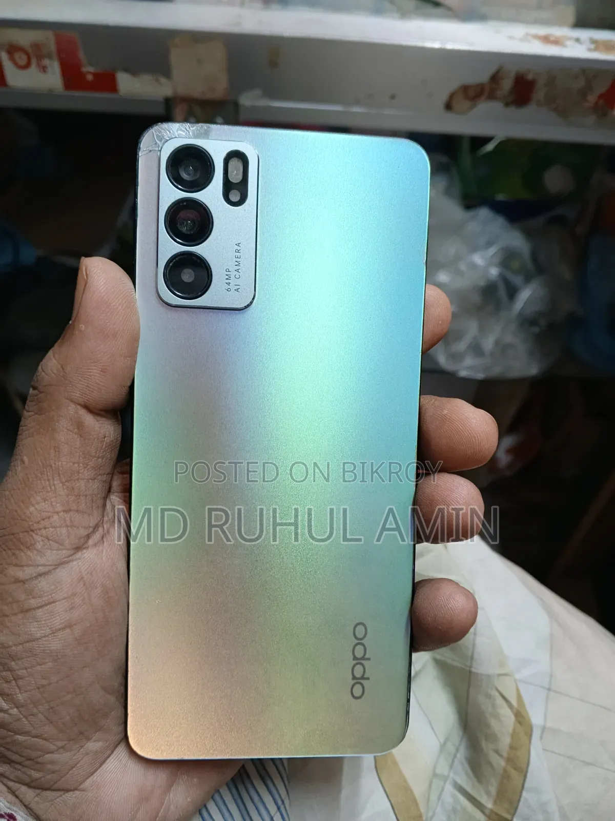 অপ্পো রেনো৬ ৫জি ২৫৬ জিবি নীল