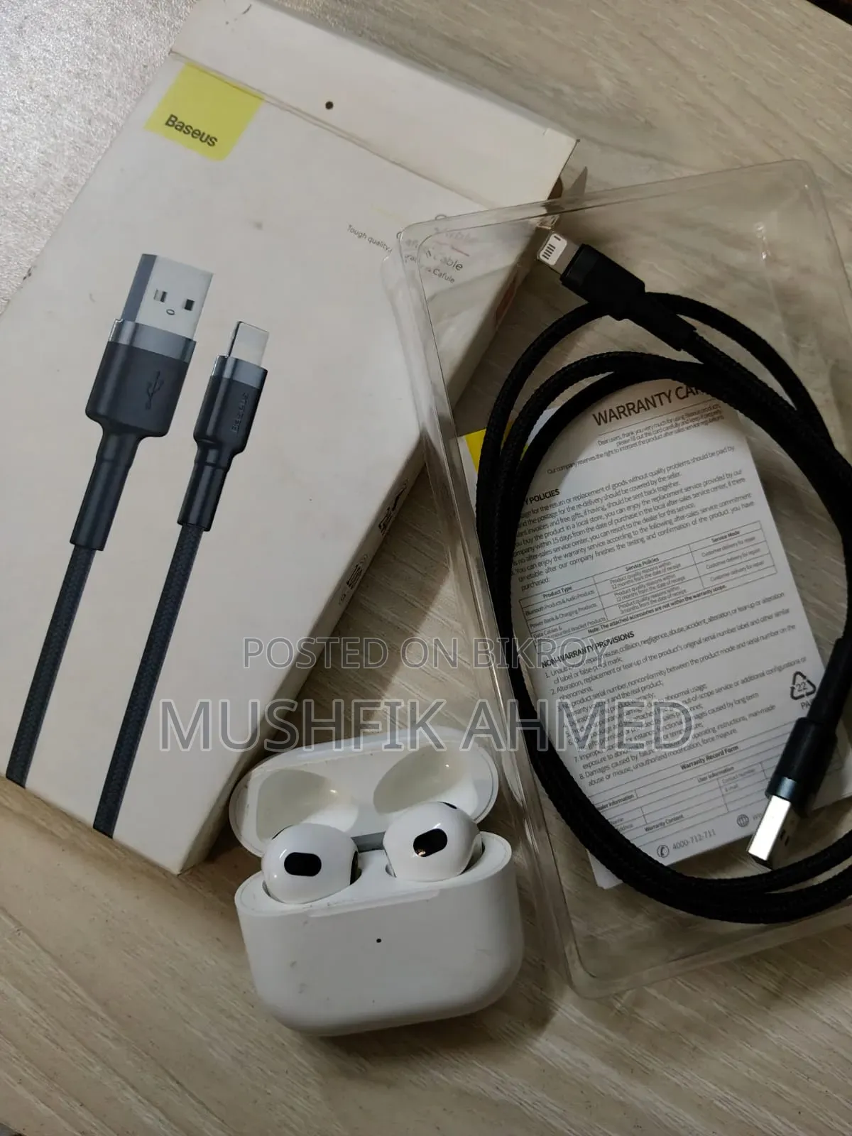 ইউএসবি-এ থেকে আইপি লাইটনিং ক্যাবল (এয়ারপড ৪ ফ্রি)