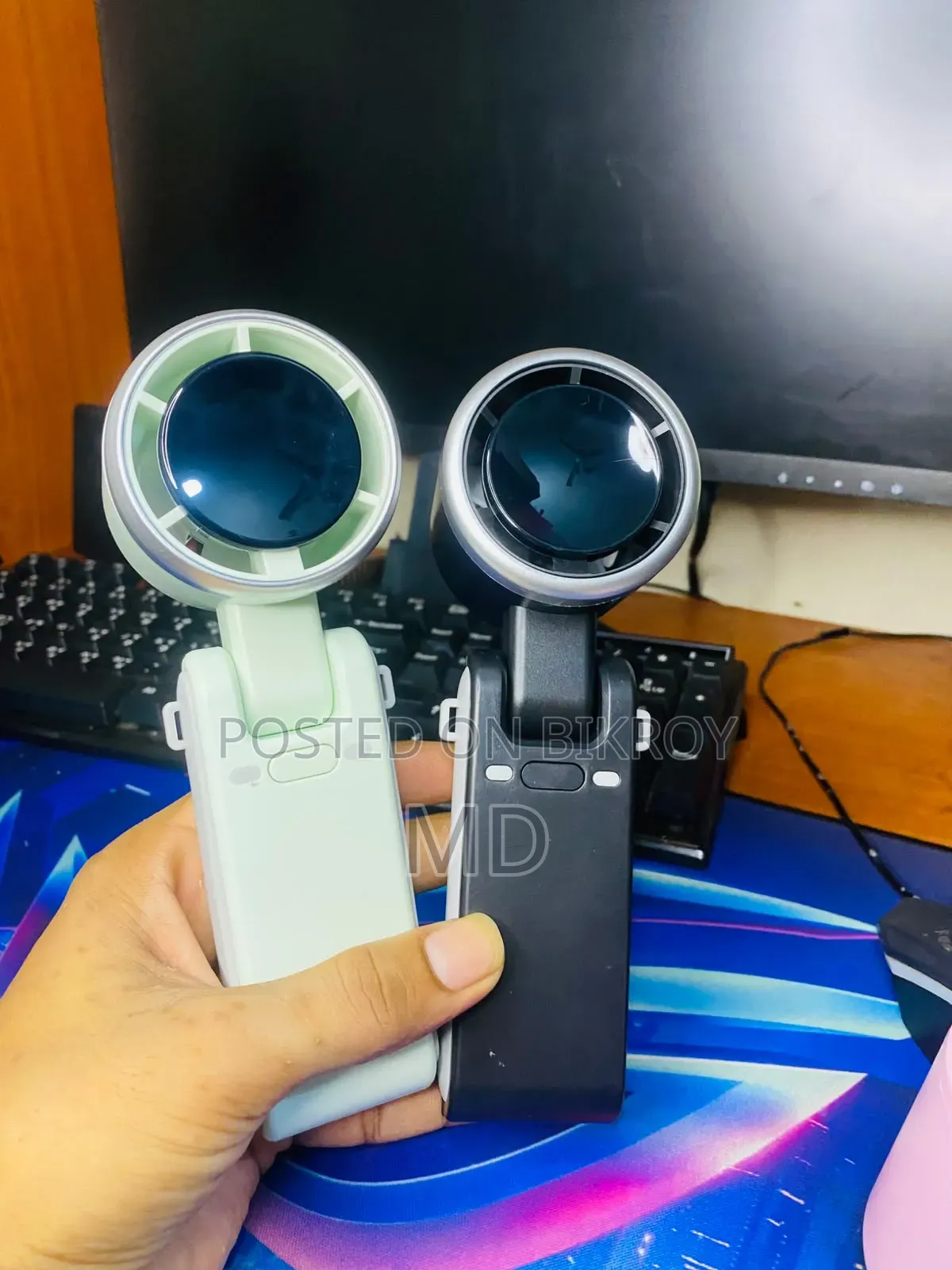 Digital Neck Fan 5 Speed USB Rechargeable Display