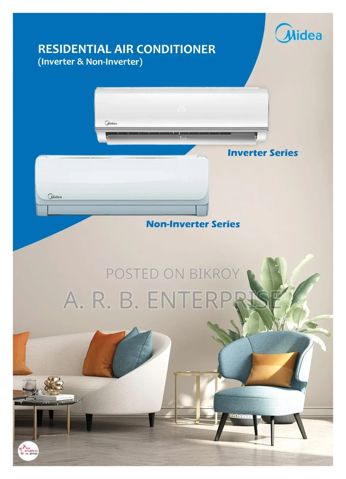 Midea Inverter AC 1 Ton (Exchange Offer) with 12-Year Compressor Guarantee