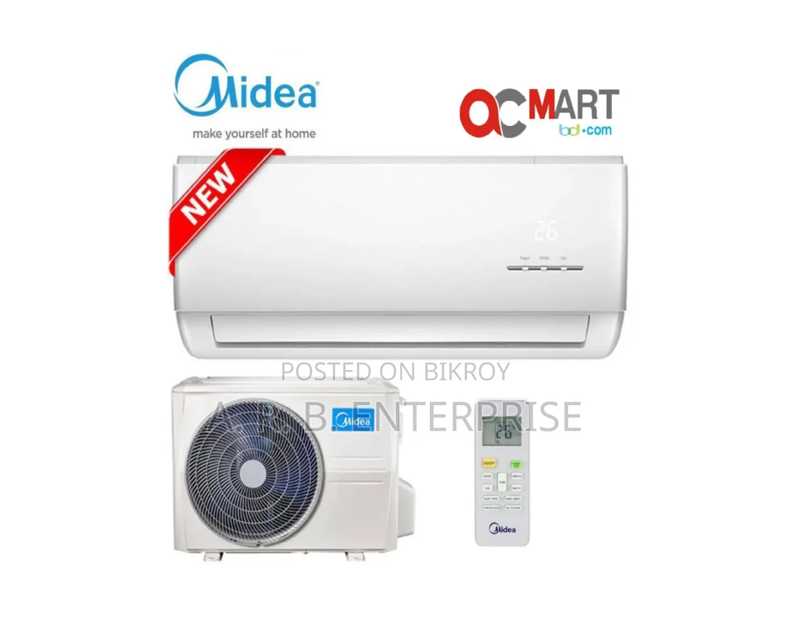 Midea Inverter AC 1 Ton (Exchange Offer) with 12-Year Compressor Guarantee