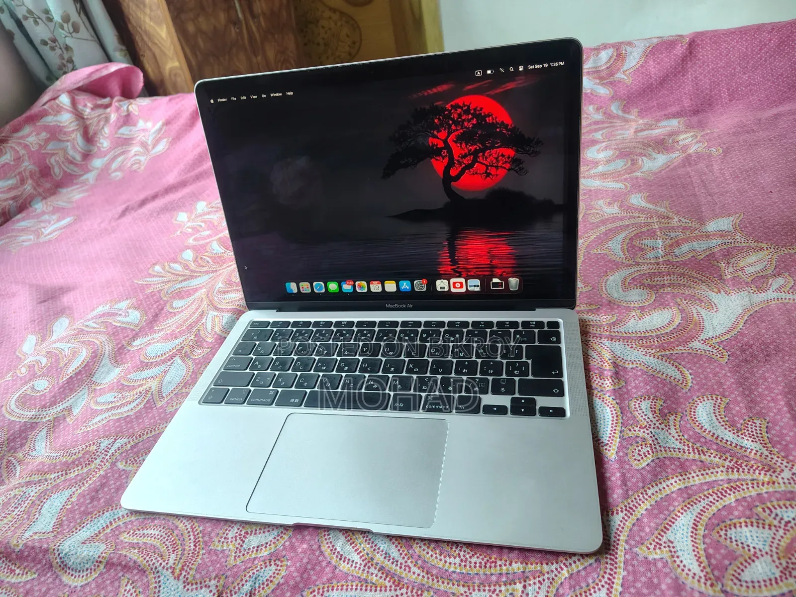 ল্যাপটপ অ্যাপল ম্যাকবুক এয়ার ২০২০ ৮জিবি ইন্টেল কোর আই৩ এসএসডি ২৫৬জিবি