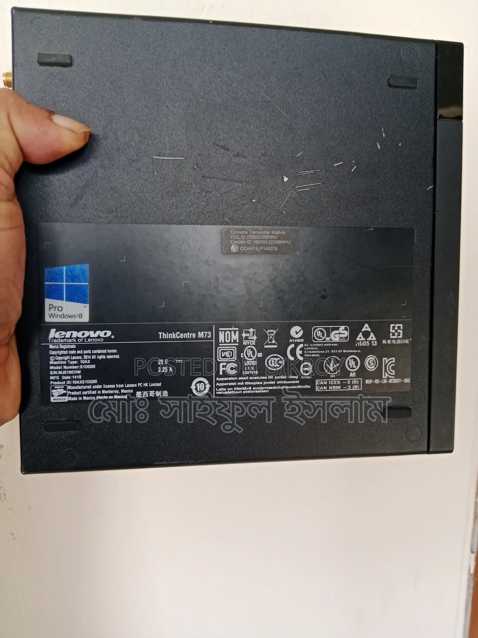 Desktop Computer Lenovo ThinkCentre M720 8GB Intel Core i5 SSD 256GB