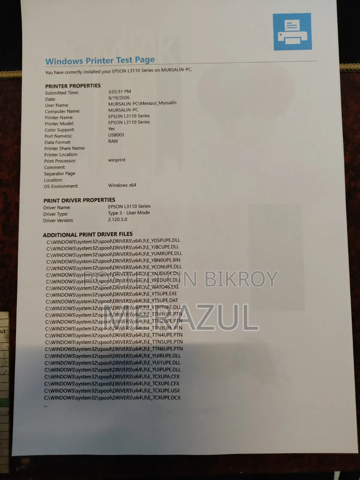 Epson L3110 Printer