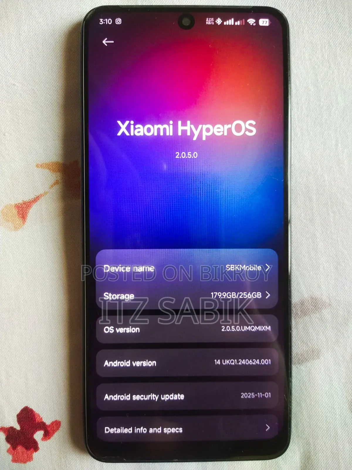 শাওমি রেডমি নোট ১২ ৫জি ২৫৬ জিবি ব্ল্যাক