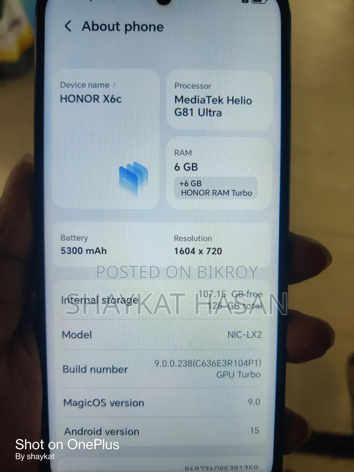 Honor X6C 128 GB Black