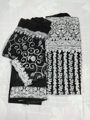 কাশমীরী থ্রি-পিস জরজেট কাপড়