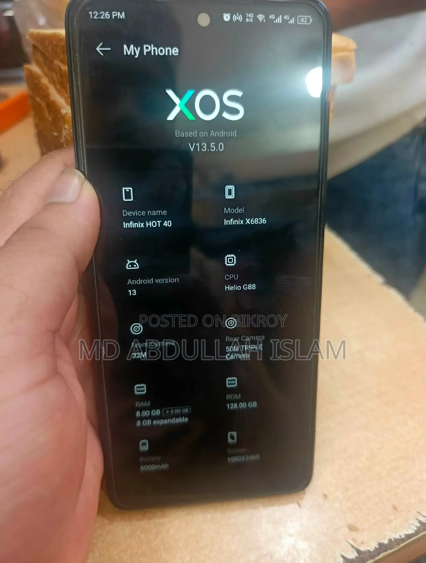 ইনফিনিক্স হট ৪০ ১২৮ জিবি ব্ল্যাক