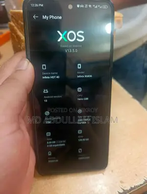 ইনফিনিক্স হট ৪০ ১২৮ জিবি ব্ল্যাক