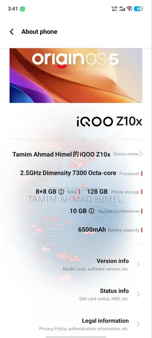 Vivo iQOO Z10x 128 GB Black