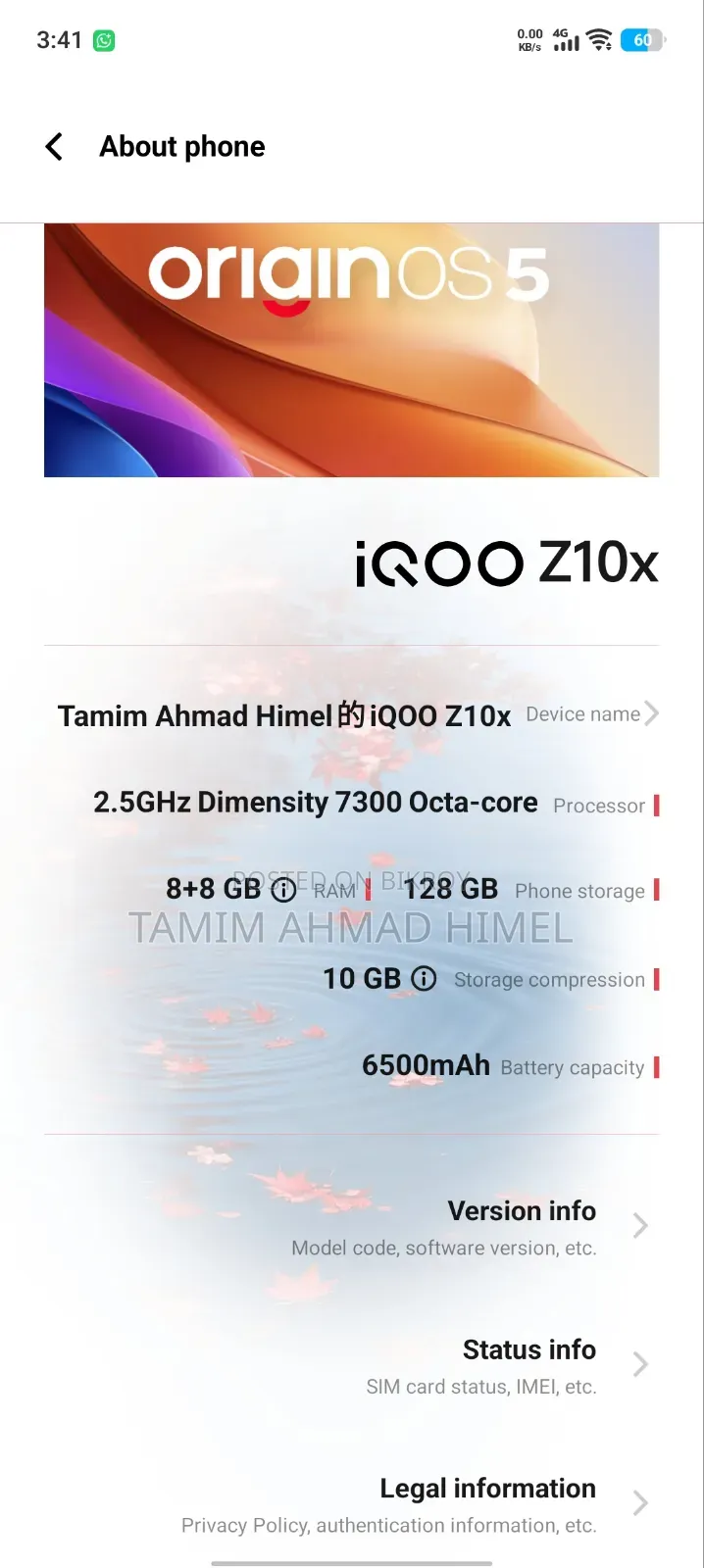 Vivo iQOO Z10x 128 GB Black