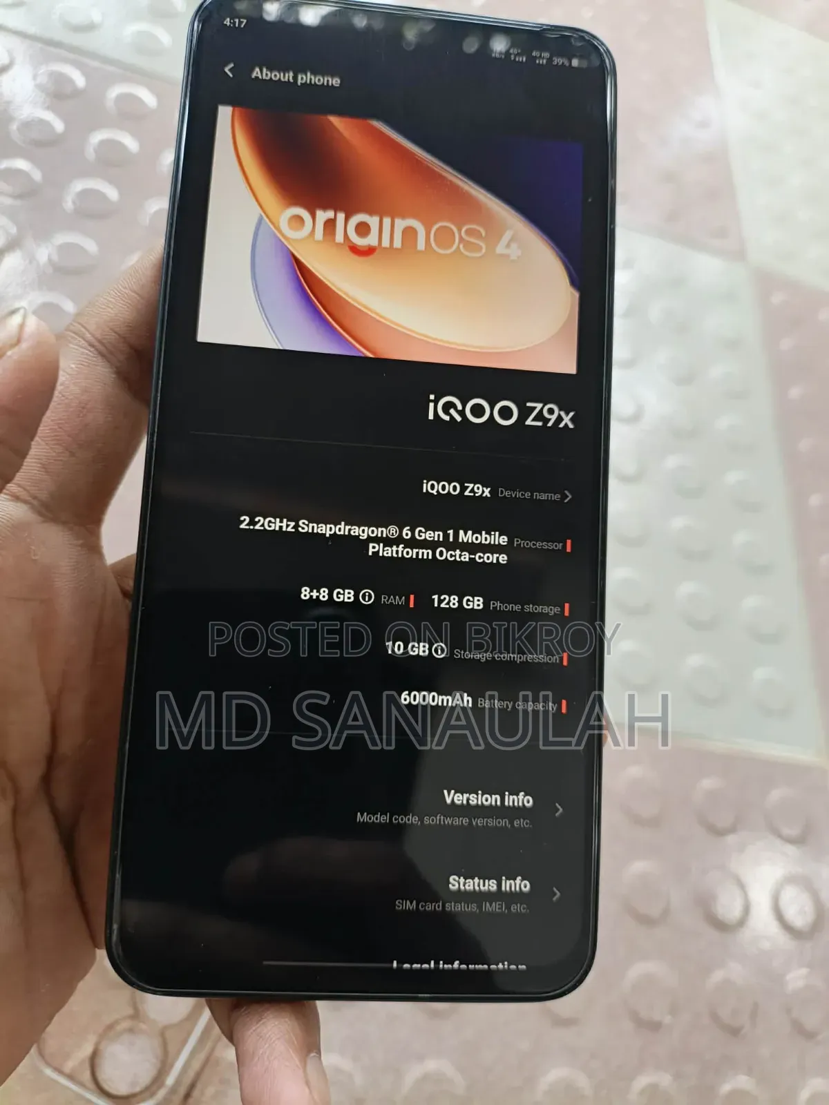 iQOO Z9x 128 GB Black