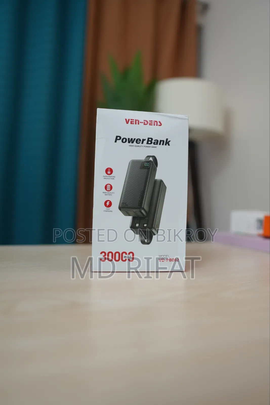 Ven-Dens VD-PB062 Power Bank – 30000mAh