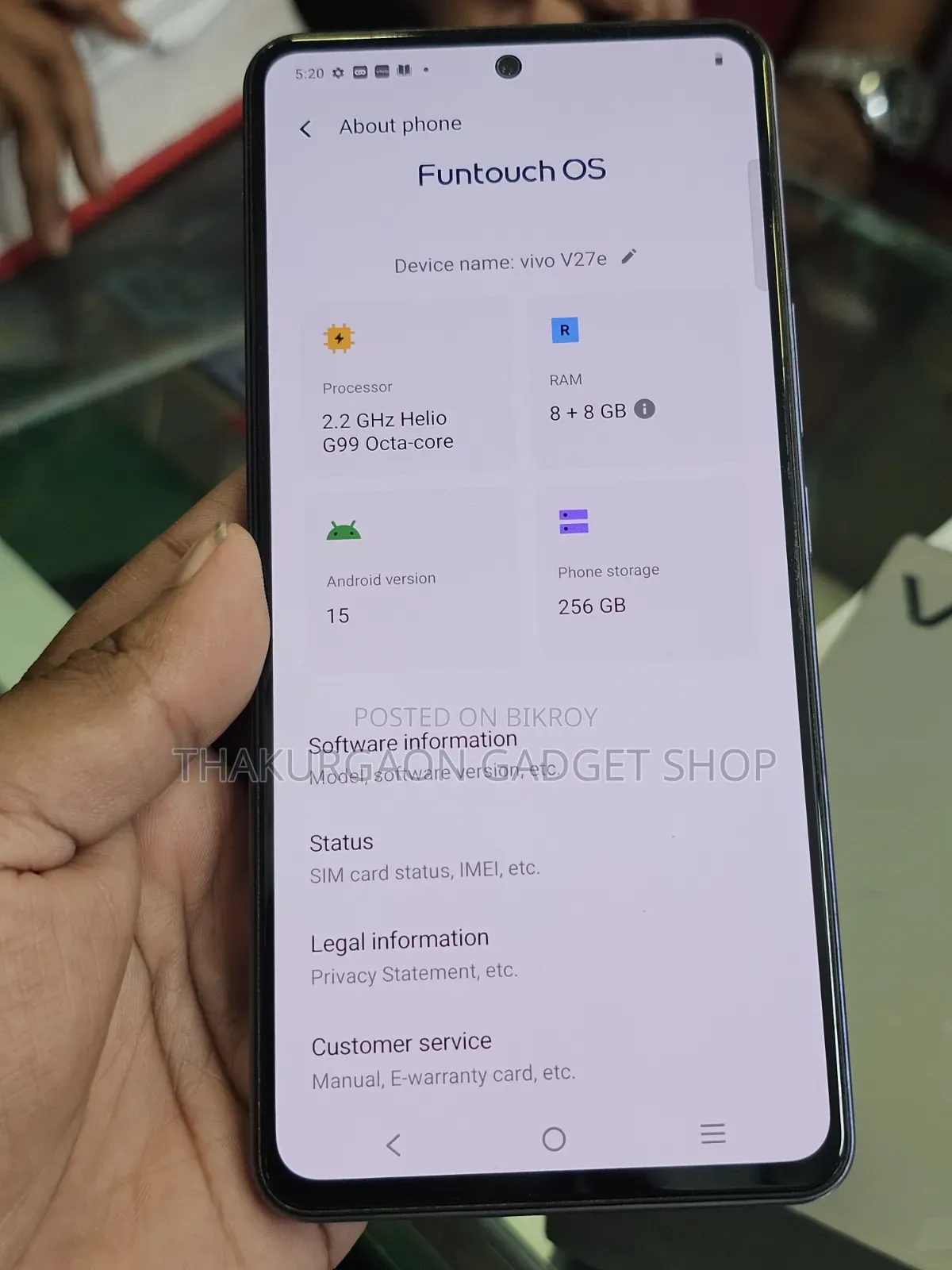 Vivo V27e 256 GB Rose Gold
