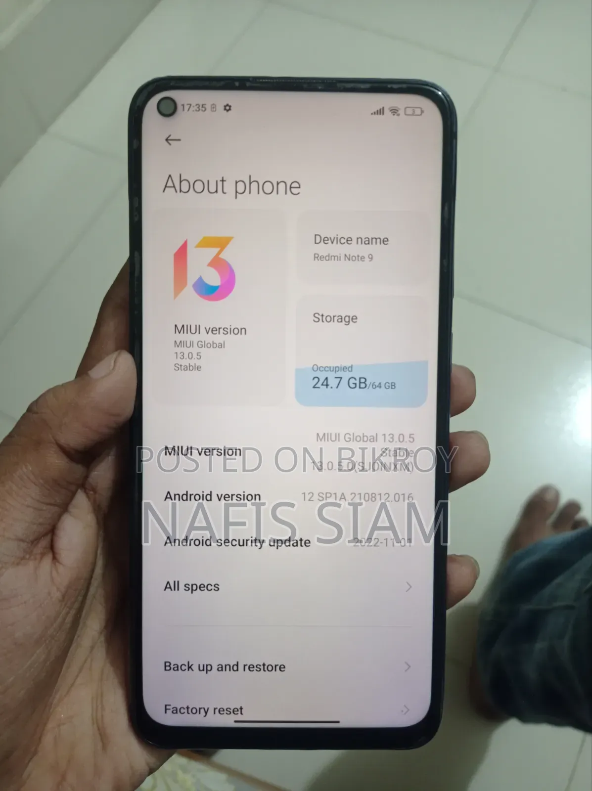 Xiaomi Redmi Note 9 64 GB Graphite