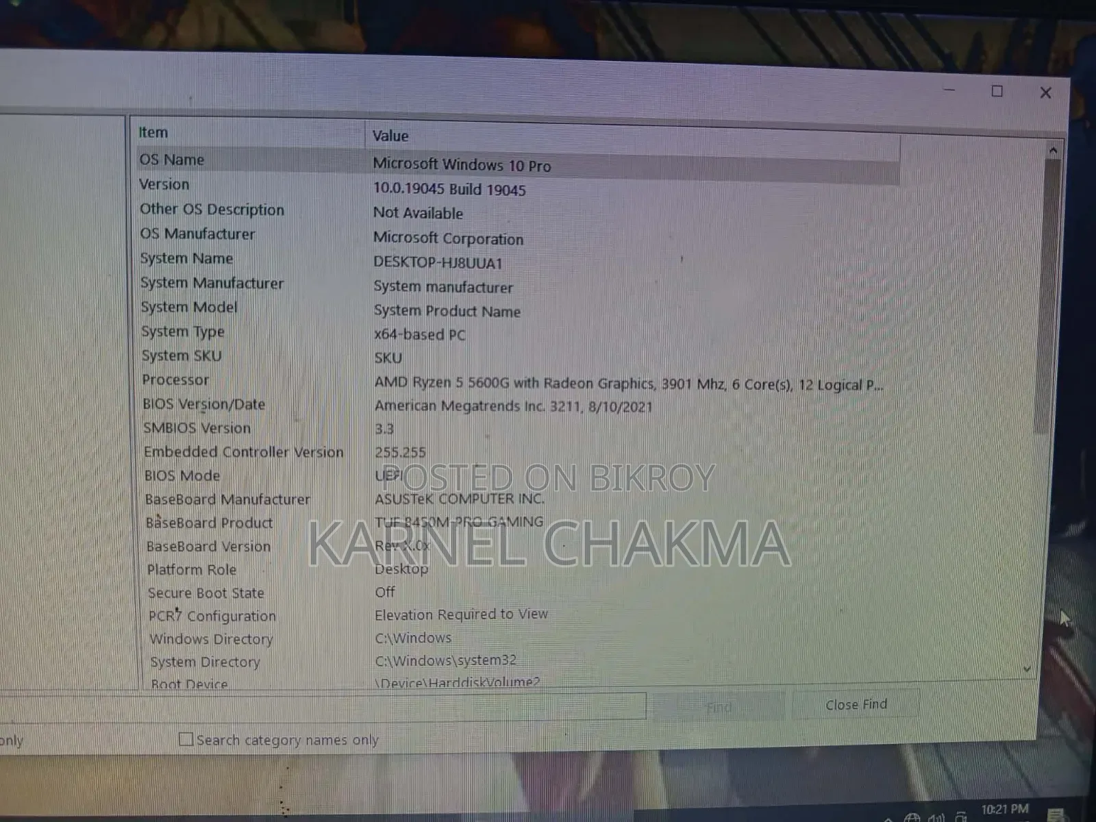 Desktop Computer 8GB AMD Ryzen 5 SSD 250GB
