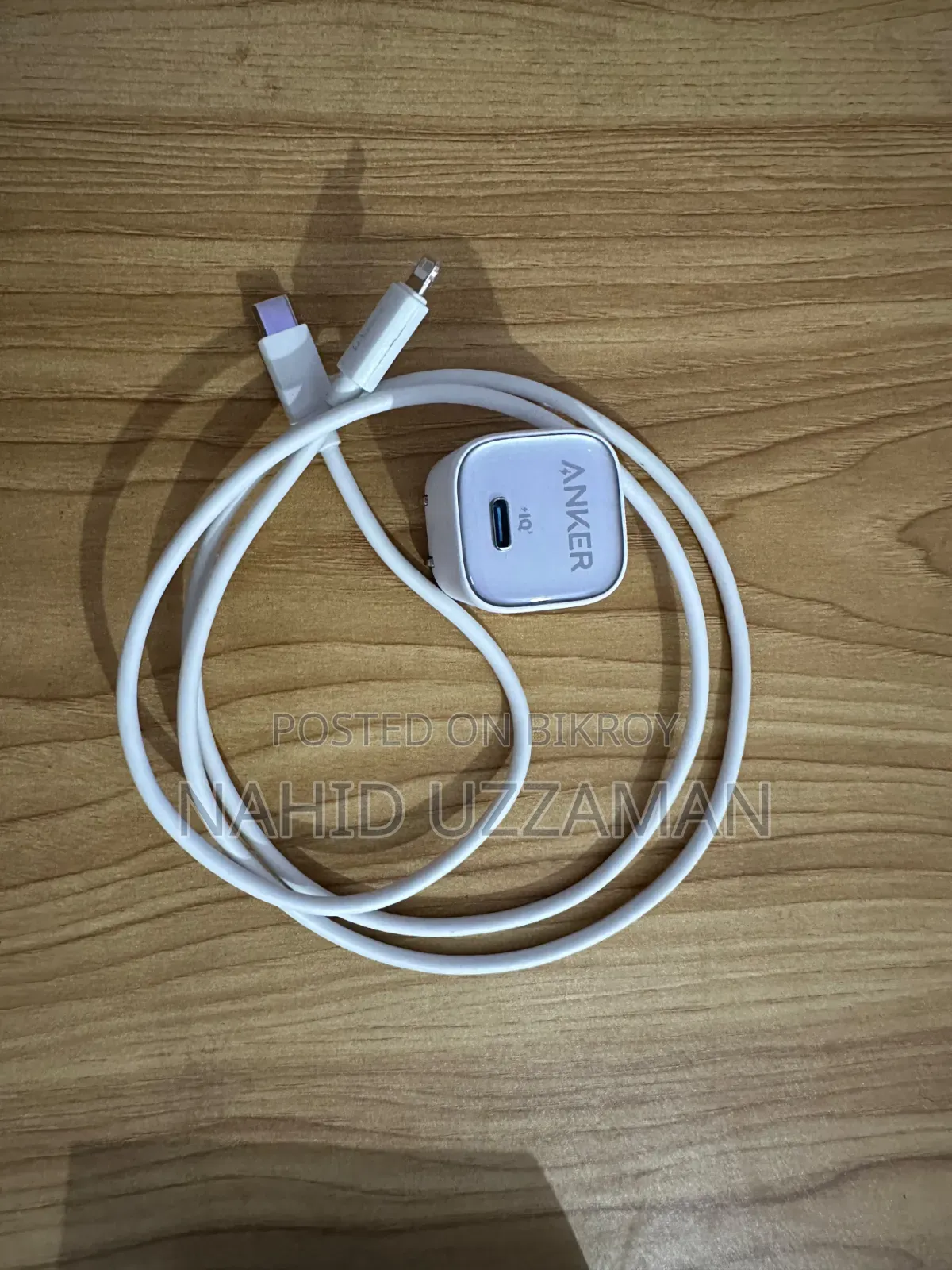 Anker 20 Watt Charger and Basus Type C to Lightening Cable