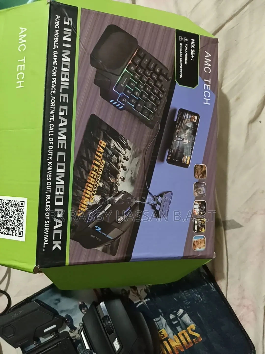 Amc Tech. 5 In 1 Mobile Game Combo Pack Gaming Cooler Free