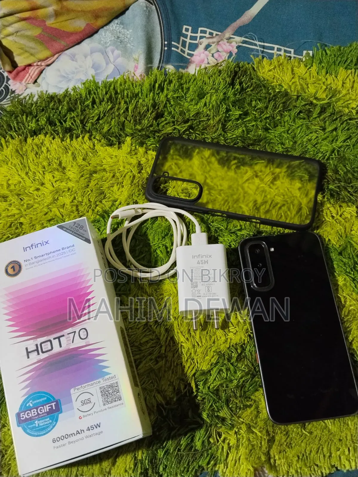 নতুন ইনফিনিক্স হট ৭০ ১২৮ জিবি ব্ল্যাক