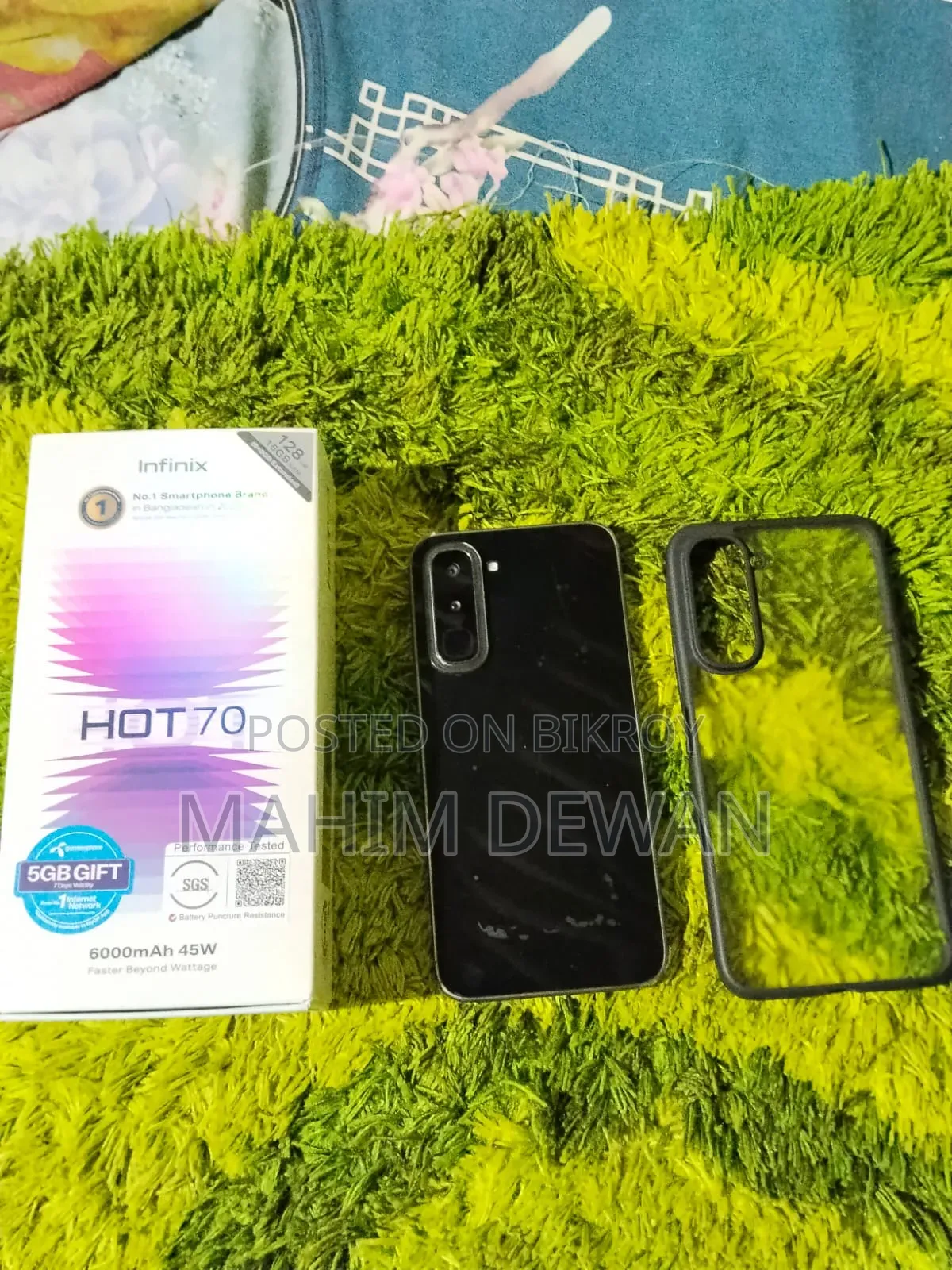 নতুন ইনফিনিক্স হট ৭০ ১২৮ জিবি ব্ল্যাক