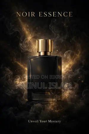Luxury Perfume Poster Design for Sale - NOIR ESSENCE - HD Print Ready