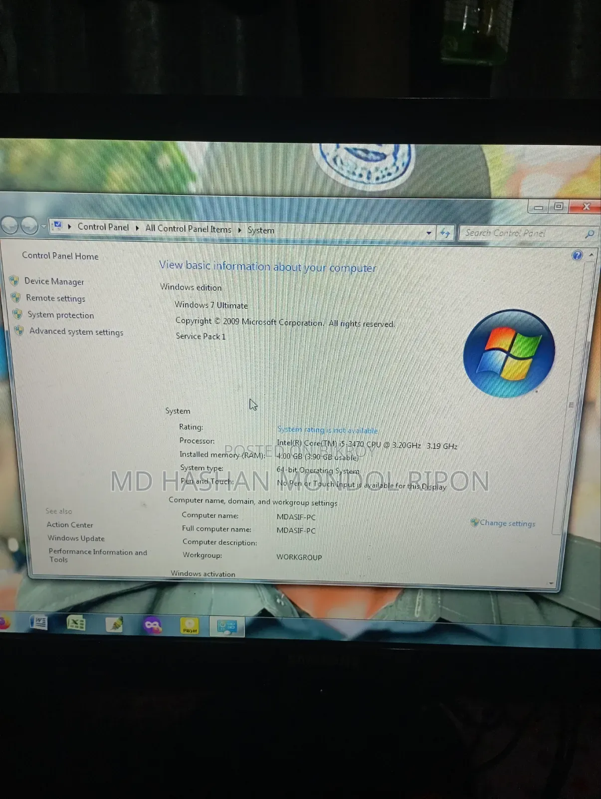 Desktop Computer Intel Core i5 4GB RAM 512GB HDD