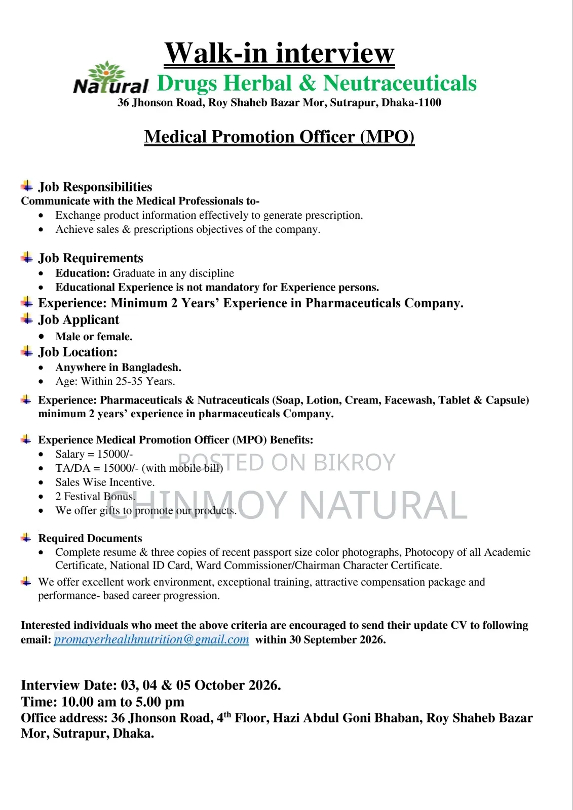 Medical Promotion Officer