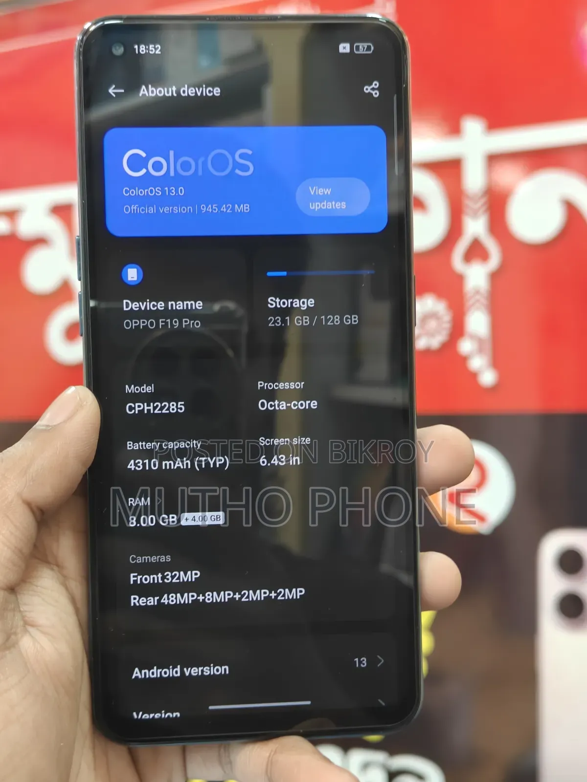 Oppo F19 Pro 128 GB Purple