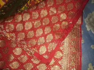 ১ বার পড়া লাল বেনারসি শাড়ি