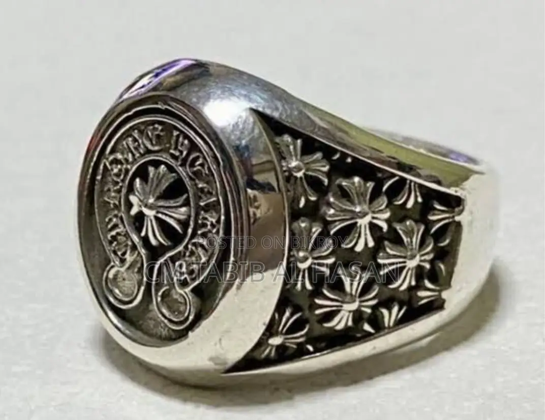 Chrome Steel Antique Ring