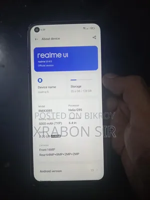 রিয়েলমি ৮ ৫জি ১২৮ জিবি সিলভার