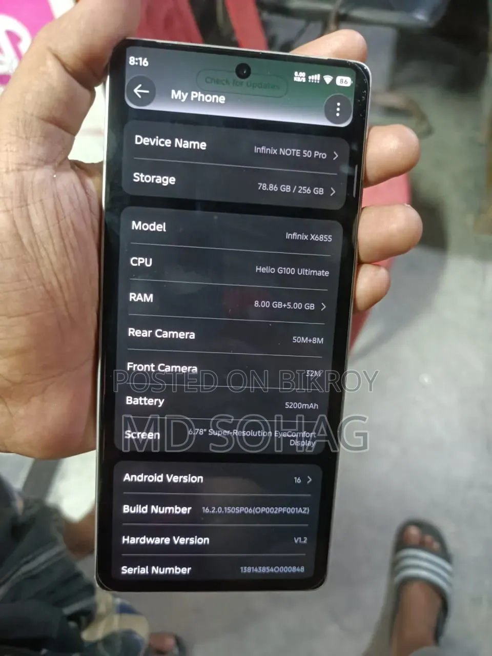 Infinix Note 50 Pro 256 GB Gold