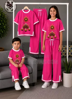 Kids Puja Tshirt and Pant Set