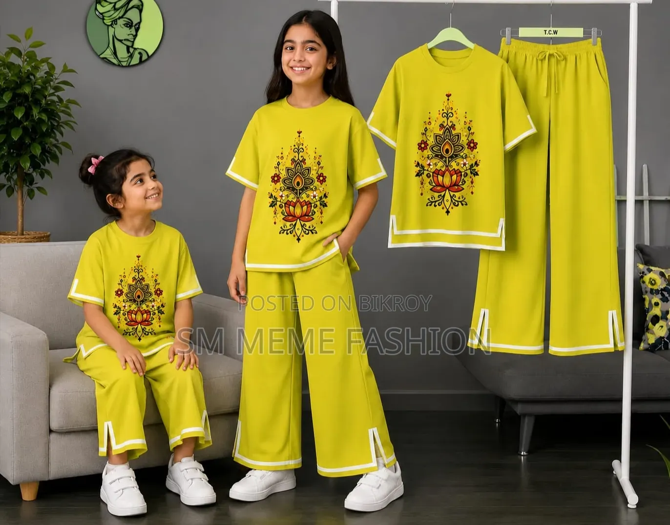 Kids Puja Tshirt and Pant Set
